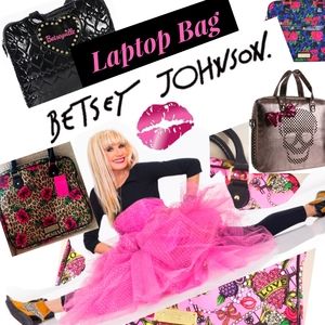Betsey Johnson Laptop case , leopard print , Rose